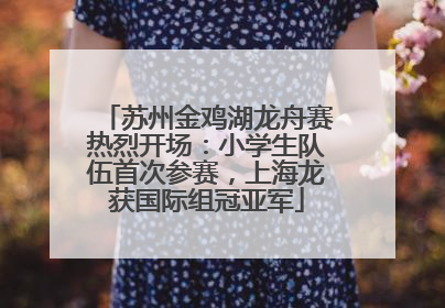 苏州金鸡湖龙舟赛热烈开场：小学生队伍首次参赛，上海龙获国际组冠亚军