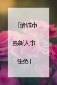诸城市最新人事任免
