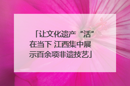 让文化遗产“活”在当下 江西集中展示百余项非遗技艺