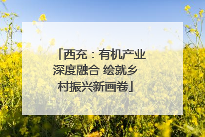 西充：有机产业深度融合 绘就乡村振兴新画卷