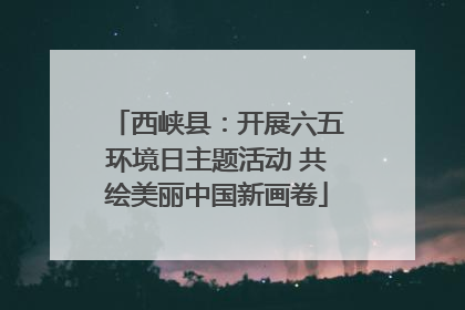 西峡县：开展六五环境日主题活动 共绘美丽中国新画卷