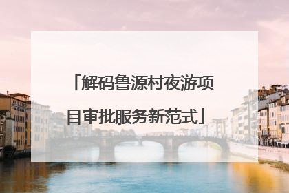 解码鲁源村夜游项目审批服务新范式