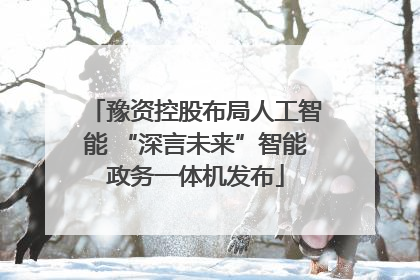 豫资控股布局人工智能 “深言未来”智能政务一体机发布