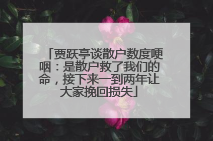 贾跃亭谈散户数度哽咽：是散户救了我们的命，接下来一到两年让大家挽回损失