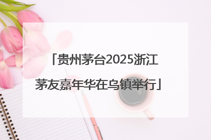 贵州茅台2025浙江茅友嘉年华在乌镇举行