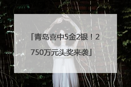 青岛喜中5金2银！2750万元头奖来袭