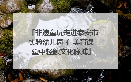 非遗童玩走进泰安市实验幼儿园 在美育课堂中轻触文化脉搏