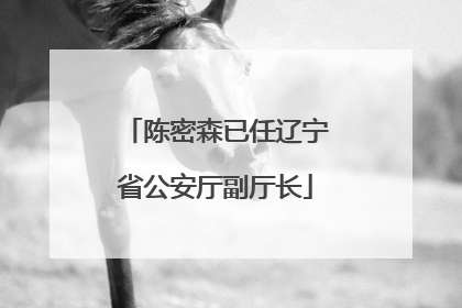 陈密森已任辽宁省公安厅副厅长