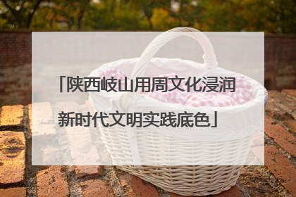 陕西岐山用周文化浸润新时代文明实践底色