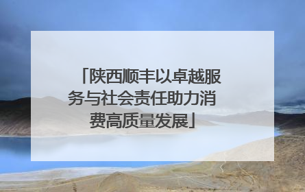陕西顺丰以卓越服务与社会责任助力消费高质量发展