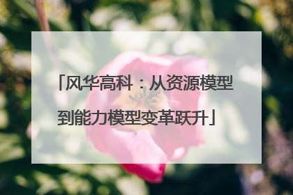 风华高科：从资源模型到能力模型变革跃升
