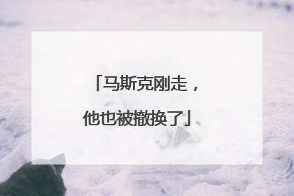 马斯克刚走，他也被撤换了