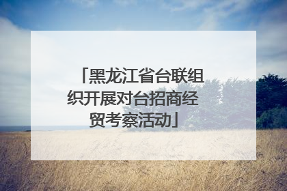 黑龙江省台联组织开展对台招商经贸考察活动