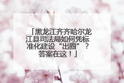 黑龙江齐齐哈尔龙江县司法局如何凭标准化建设“出圈”？答案在这！