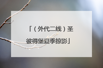 （外代二线）圣彼得堡夏季掠影