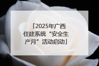 2025年广西住建系统“安全生产月”活动启动
