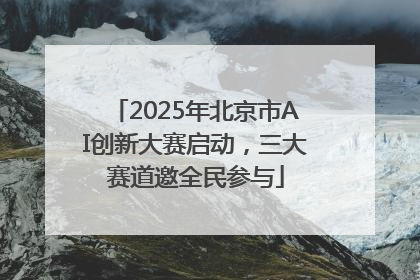 2025年北京市AI创新大赛启动，三大赛道邀全民参与
