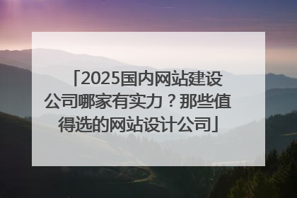 2025国内网站建设公司哪家有实力？那些值得选的网站设计公司