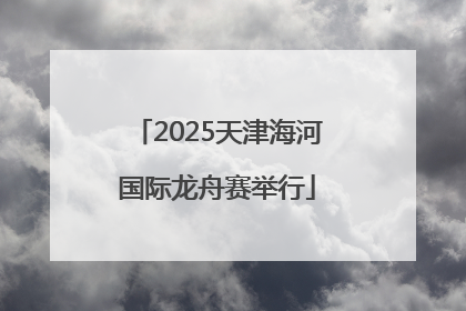 2025天津海河国际龙舟赛举行
