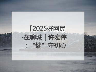 2025好网民·在聊城｜许宏伟：“键”守初心 “网”护平安