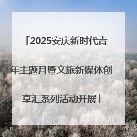 2025安庆新时代青年主题月暨文旅新媒体创享汇系列活动开展
