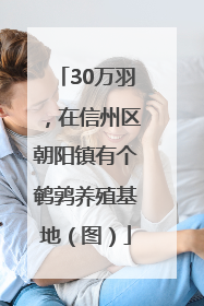 30万羽，在信州区朝阳镇有个鹌鹑养殖基地（图）
