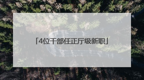4位干部任正厅级新职