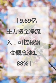 9.69亿主力资金净流入，可控核聚变概念涨1.88%