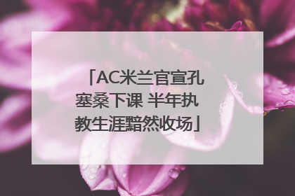 AC米兰官宣孔塞桑下课 半年执教生涯黯然收场