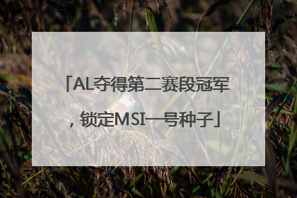 AL夺得第二赛段冠军，锁定MSI一号种子